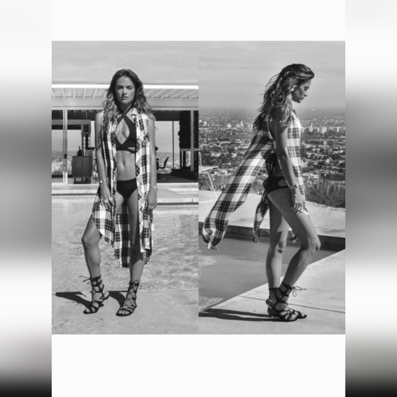 Rails Jordyn Split Plaid Blue And White Size S - Picture 5 of 6